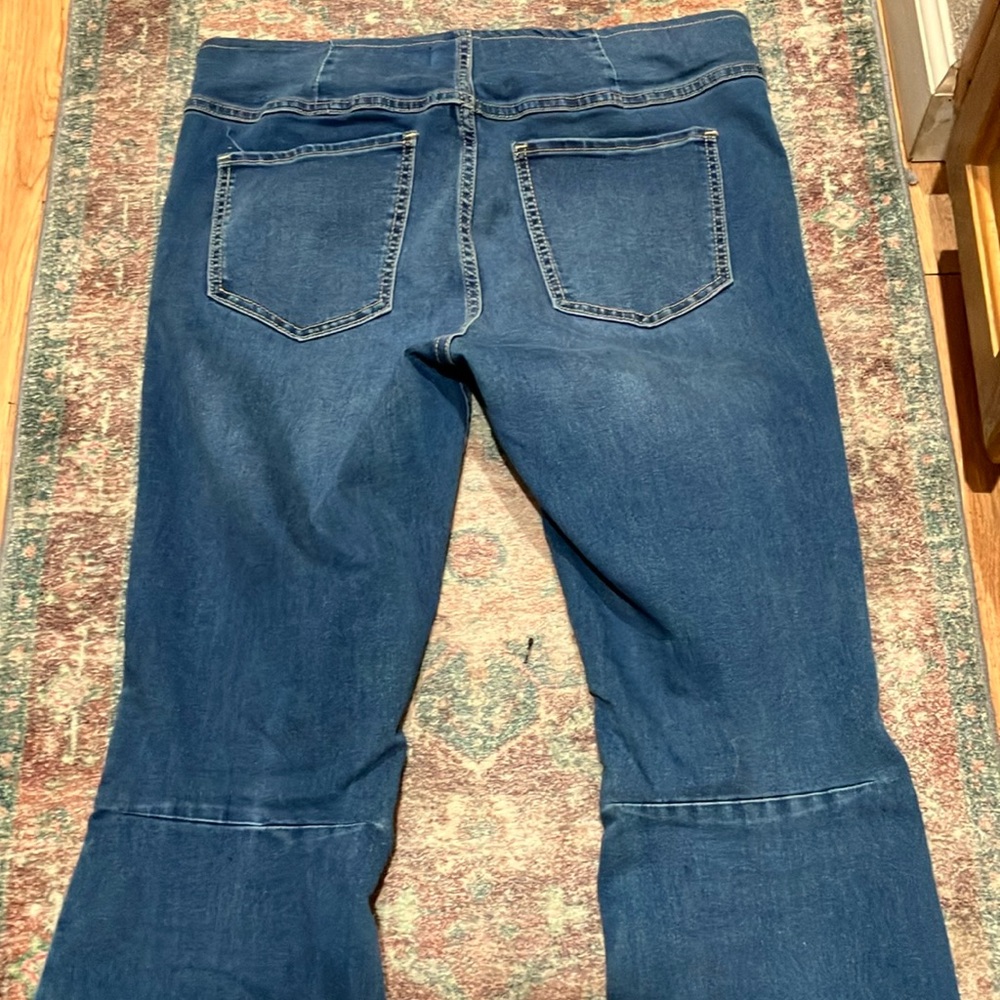 We The Free Blue Flare Wide Leg Jeans - Picture 3 of 4